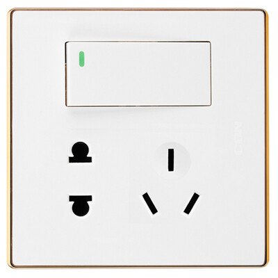 

Sidon D1-K012ES open double-control five-hole socket wall socket switch warranty for 10 years