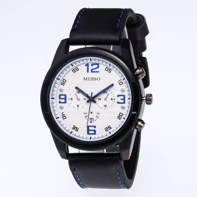 

Fashion Multicolor Number Clock Dial Student Leisure Denim Strap Quartz Watch