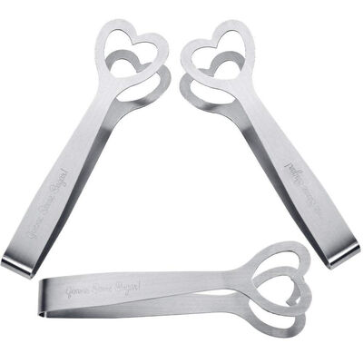 

UpperX 3PCS Stainless Steel Sugar Tongs Glacial Tongs Sugar Tongs Small Cheese Tongs 105 x 3 x 13cm