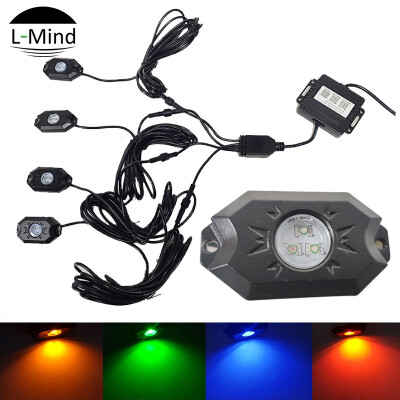 

4PCS Autos Truck Rock Lamp Colorful RGB LED Bluetooth Control ATV 4X4 6PCS Rock Light