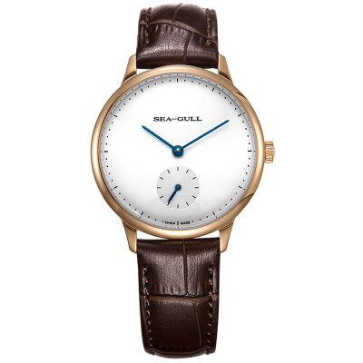 

Seagull (SeaGull) watch slim hand on the chain small seconds machine mechanical female plate white plate brown belt 519.18.6010L