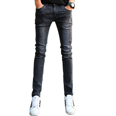 

(MSEK) Men's Korean version of the elastic Slim jeans NZK3628 gray 33