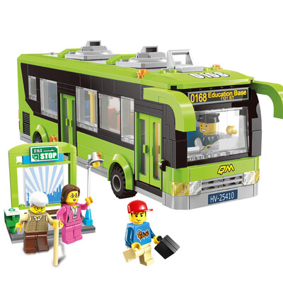 

Enlightenment ENLIGHTEN Puzzle Assembled Building Blocks City Series Buses 1121 Children&39s Pinch Toys