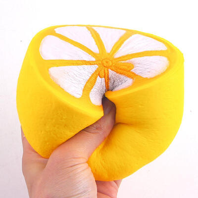 

Squishy Half Fresh Lemon Slow Rising Key Chains Stress Fruit Ballchain Charm Toy