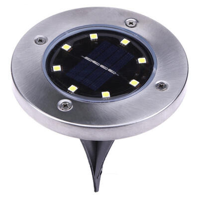 

8 LED Solar Power Buried Light Under Ground Lamp Outdoor Path Way Garden Decking