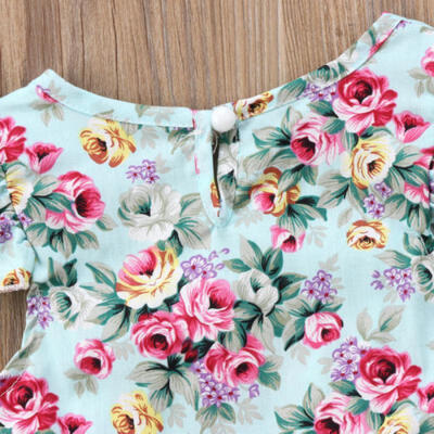 

New Floral Princess Kids Baby Girls Dress Flower Party Dress Bridesmaid Dresses