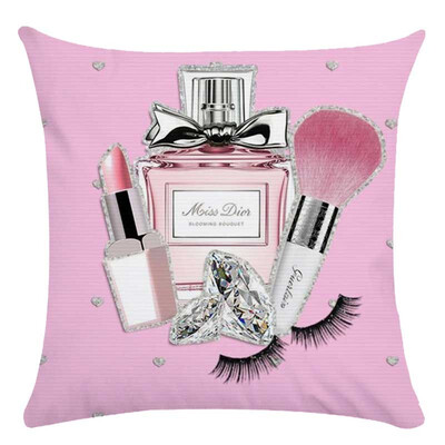 

Hand painted flowers&perfume cushion cover throw pillow cover Decorative Pillowcase