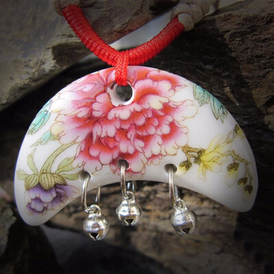 

NeillieN Chinese style necklace Creative handmade gifts Peony clothing Ceramic vintage jewelry