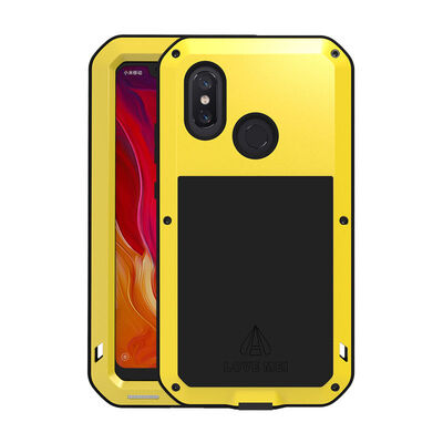 

Luxury Full Body Protective Metal Armor Case For Xiaomi Mi 8 Mi8 Gorilla Glass Rugged Heavy Duty Shockproof For Xiaomi Mi8 Case