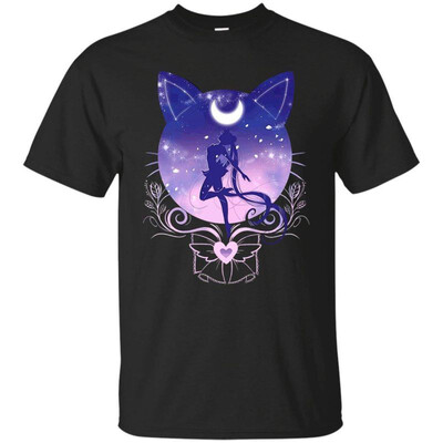 

Cute Moon Cat&Sailor Anime T-Shirt