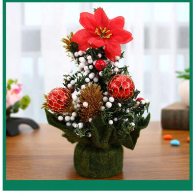 

787" Christmas Tree Flowers Desk Table Decor Festival Party Ornaments Xmas Gift