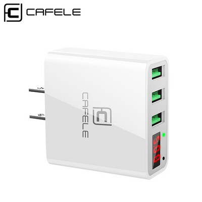 

Cafele 3 Ports USB Charger LED Display Charger USB EU US Plug USB Charger Max Output DC 5V 3A USB Wall Charger