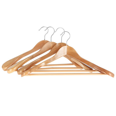 

Pretty world coat hangers solid wood hangers suits wood drying racks slip wooden wood color pants pants wide shoulders without drying clothes hangers wood clothes props 4 Pack QTX8333