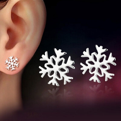 

MyMei Chic Women Girls Silver Plated Snowflake Ear Studs Earrings Jewelry Gift Hot