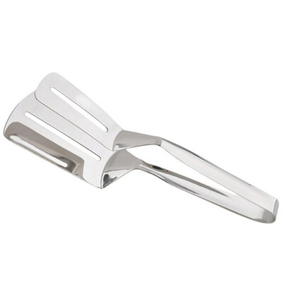 

UpperX Multi-function Food Grade Stainless Steel BBQ Tongs Barbecue Bread Beef Steak Turner With Clamp Clip