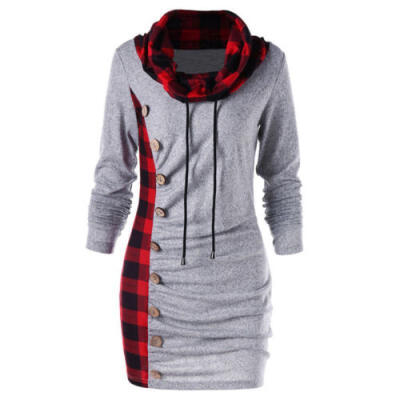 

Fashion Women Lady Long Sleeve Jumper Sweater Sweatshirt Dress Loose Casual Top