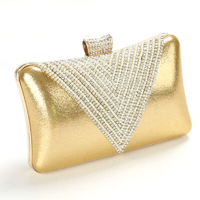 

Covelin Womens Handmade Handbag Rhinestone Beaded Envelope Clutch Evening Bag