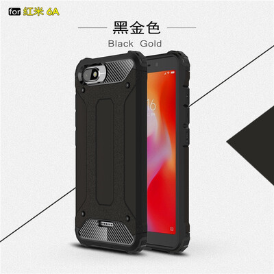 

Fivice Xiaomi Redmi 6A case Luxury Silicone Diamond Armor PC Hard Shell Phone Case