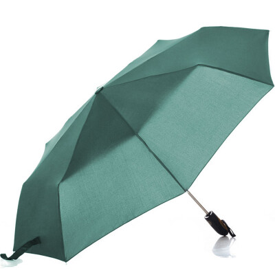 

Plum blossom (SUSINO) business men's automatic water repellent a dry three fold all iron clear umbrella 821013323T Lake Green