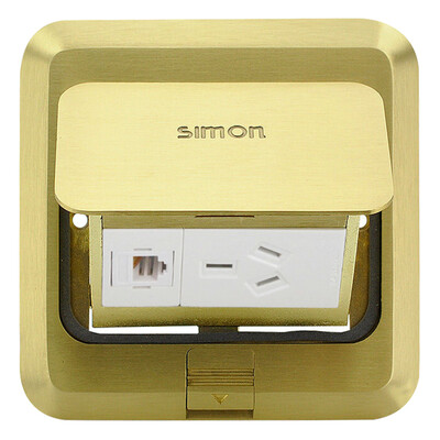 

Simon (SIMON) разъем для подключения к гнезду для заземления и трехходовое гнездо металлический медный цвет TD120F2