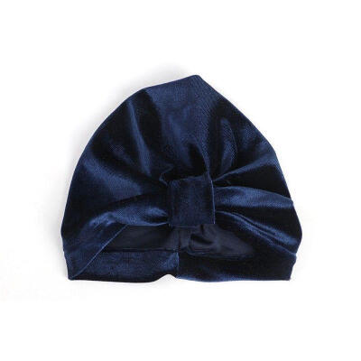 

Girl Baby Bow Beanie Cap Toddler Infant Velvet Turban India Hat Hair Accessories