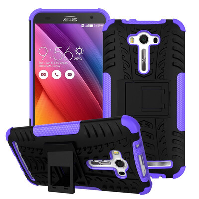 

Fivice Zenfone 2 Laser ZE500KL 55 inch Case TPU anti-fall tire pattern back clip bracket phone case