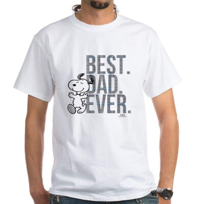 

CafePress - Snoopy Best Dad Ever White T-Shirt - 100 Cotton T-Shirt White