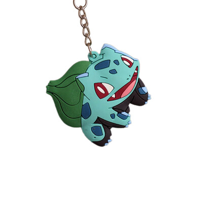 

Pocket Monsters 3D Pokemon Cartoon PVC Keychain Rubber Figure Keyring Ornament Mini Pendant Pikachu Toy Accessories