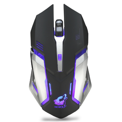 

Rechargeable Wireless Charging Mute LED USB Seven-color Cool Glow Gaming Mouse