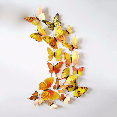 

Outdoor 12 PCS Butterfly Removable Mural Stickers Wall Stickers