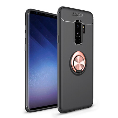 

Fivice Samsung Galaxy S9 plus case TPU metal ring shell magnetic bracket soft shell