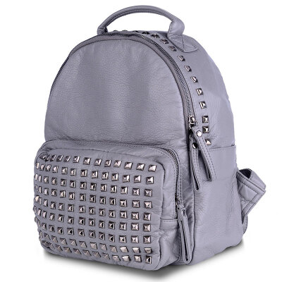 

Each degree (MEIDU) new Korean rivet shoulder bag casual leather fashion ladies backpack MWB150773 black