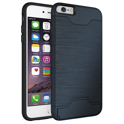 

Fivice iPhone 6 Plus6S plus Case TPU all-inclusive anti-drop brushed card with bracket mobile phone case