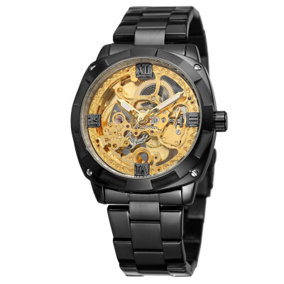 

FORSINING 207-1 Business Men Mechanical Watch Time Display Fashion Casual Stainless Steel Strap Bracelet 3ATM Waterproof Self-Wind