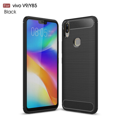 

Fivice Vivo V9Y85 case Luxury brushed carbon fiber TPU soft shell