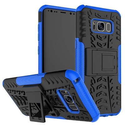 

Fivice Samsung S8 Case TPU anti-fall tire pattern back clip bracket phone case