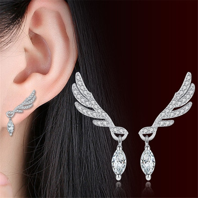 

Fashion Super Shiny CZ Crystal Cubic Zirconia Stud Earrings Women Jewelry Wedding Gift Drop Shipping G26