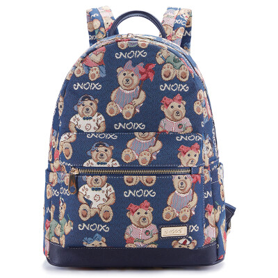 

Nuts (NOIX) NXS8002 Mengxiong college series female ladies ladies students backpack shoulder bag canvas bag blue