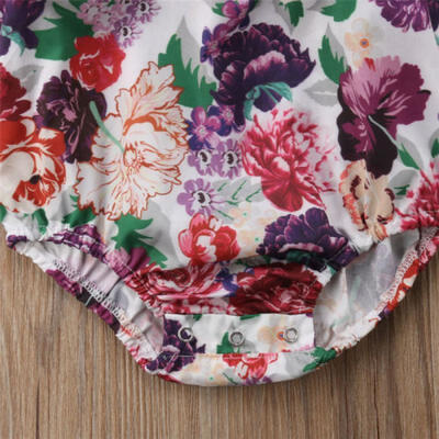 

Cnias Newborn Baby Girls Flower Romper Bodysuit Jumpsuit Outfit Clothes Playsuit