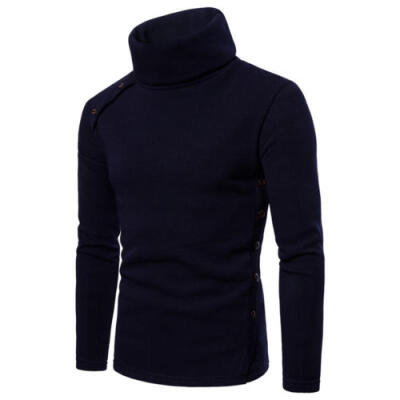 

Mens Winter Warm Cotton High Neck Pullover Jumper Sweater Tops Turtleneck UK