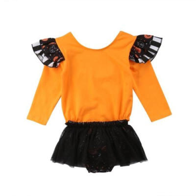 

Cute Newborn Baby Girl Long Sleeve Romper Jumsuit Bodysuit Dress Fashion Outfit