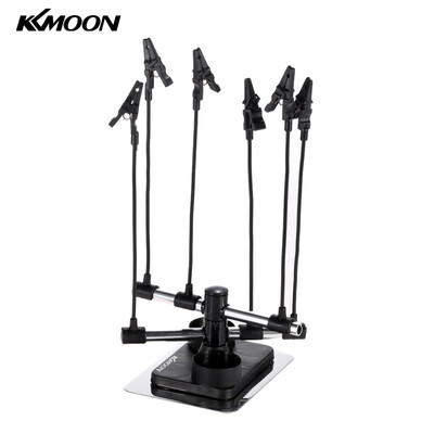 

KKmoon Professional Airbrush Hobby Model Part Holder Six Alligator Clip Stand Spray Gun Parts Holders Auto Painting Booth