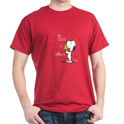 

CafePress Snoopy - Music is Love - 100 Cotton T-Shirt