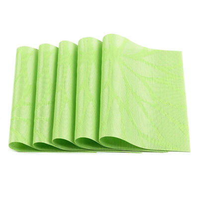 

UpperX Placemats Crossweave PVC Placemats Stain-resistant Table Mats for Kitchen Table Set of 6Green