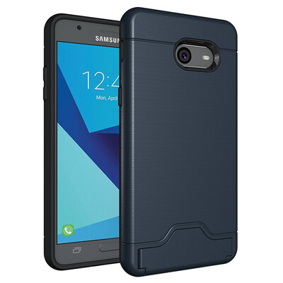 

Fivice Samsung J5 2017 Case TPU all-inclusive anti-drop brushed card with bracket mobile phone case