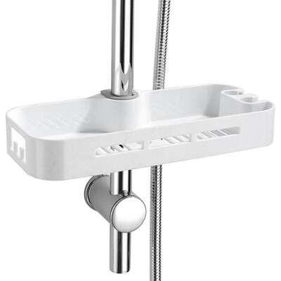

UpperX Storage Shelf for Shower Shelf Soap Shampoo Holder Shower Post Towels Mounting without Drilling Bathroom Organizer 22-25mm