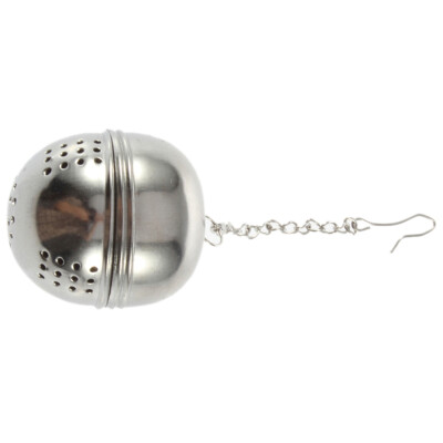 

Silver Stainless Steel Teakettles Strainer Tea Locking Spice Egg Shaped Ball