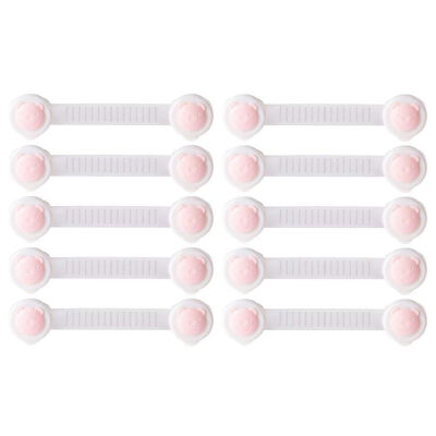 

UpperX 10pcs Child Kids Baby Safety Locks Cabinet Door Fridge Drawer Cupboard Adhesive Lock Latch-pink