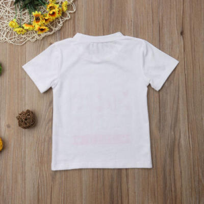 

UK Stock Kids Girls Baby Short Sleeve Summer T-shirt Tees Shirts Tops Clothes