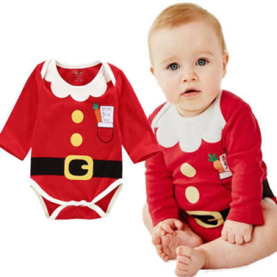 

Newborn Baby Boys Girls Christmas Clothes Party Rompers Bodysuits Outfit Costume